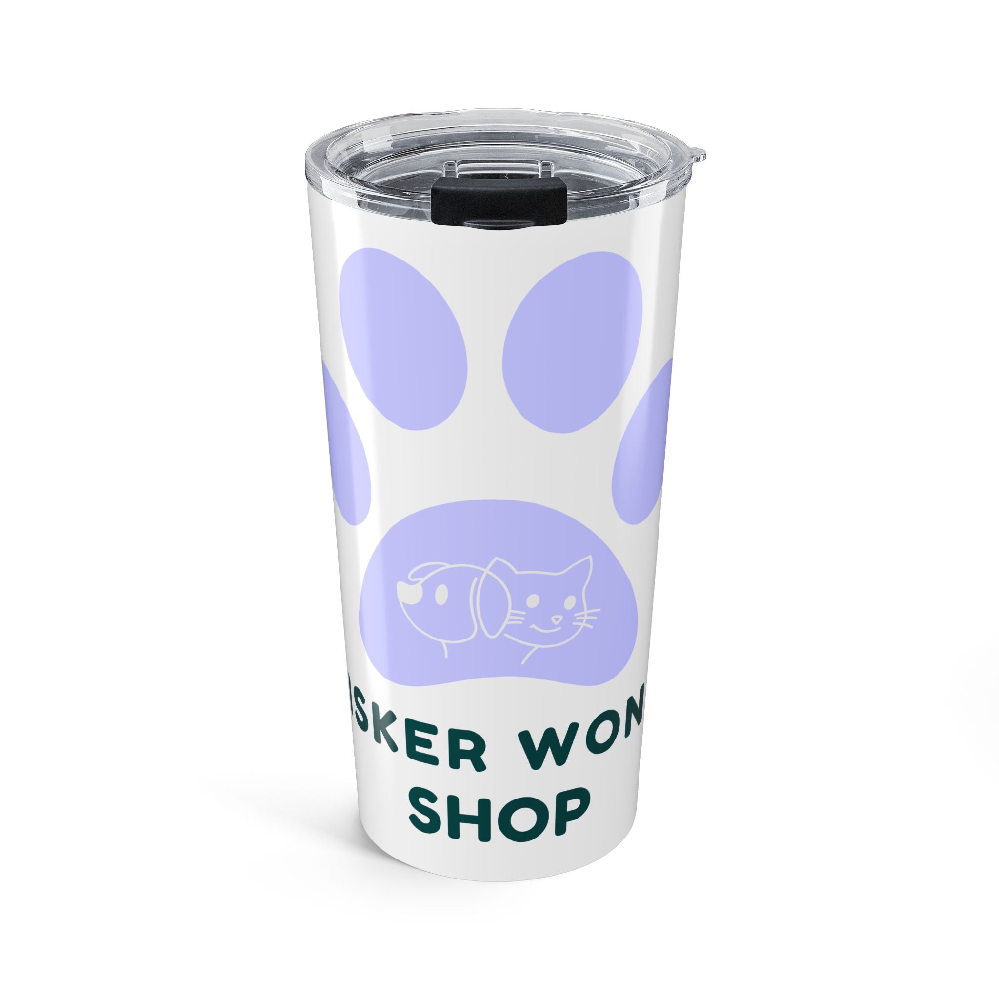 20oz Cat Paw Tumbler — Cute Pet Lover Travel Mug