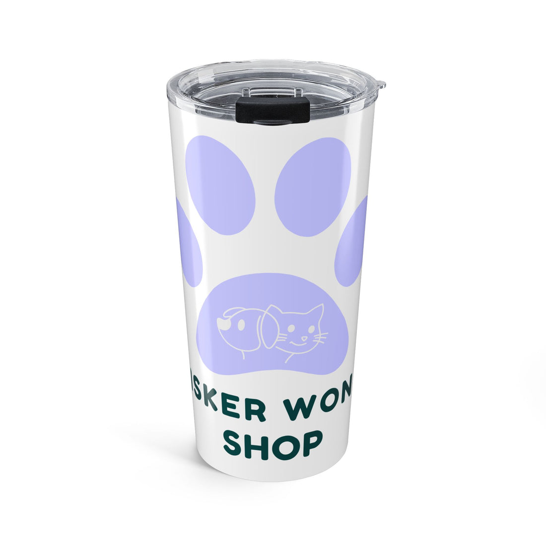 20oz Cat Paw Tumbler — Cute Pet Lover Travel Mug