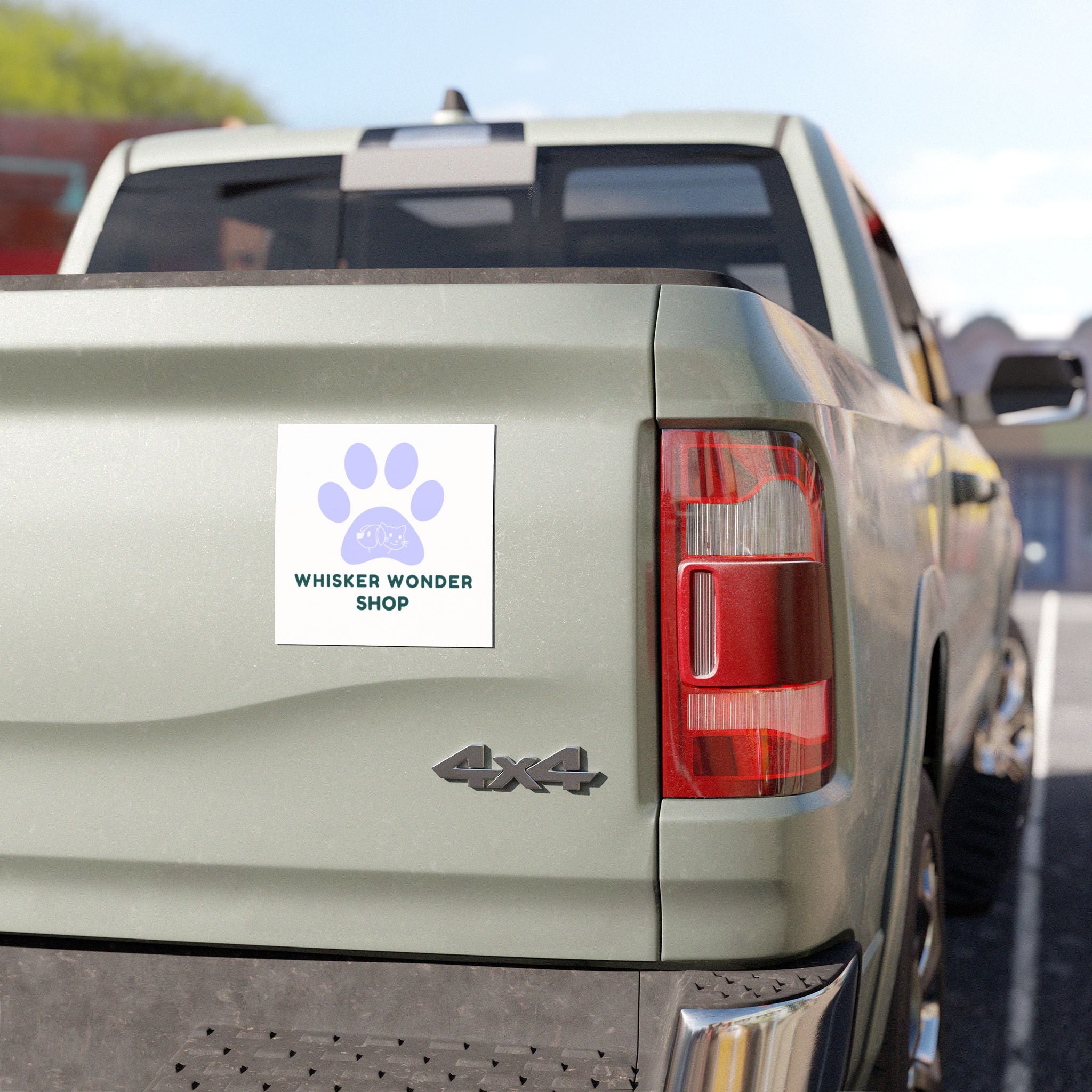 Car Magnet — Whisker Wonder Shop Purple Paw Logo