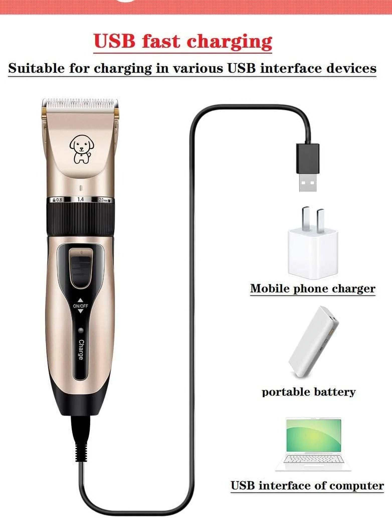 Rechargeable Cordless Dog Clippers | Professional Pet Grooming Kit