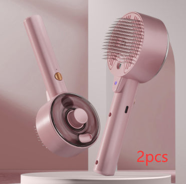 Self-Cleaning Steam Pet Grooming Brush | Dog & Cat Hair Remover