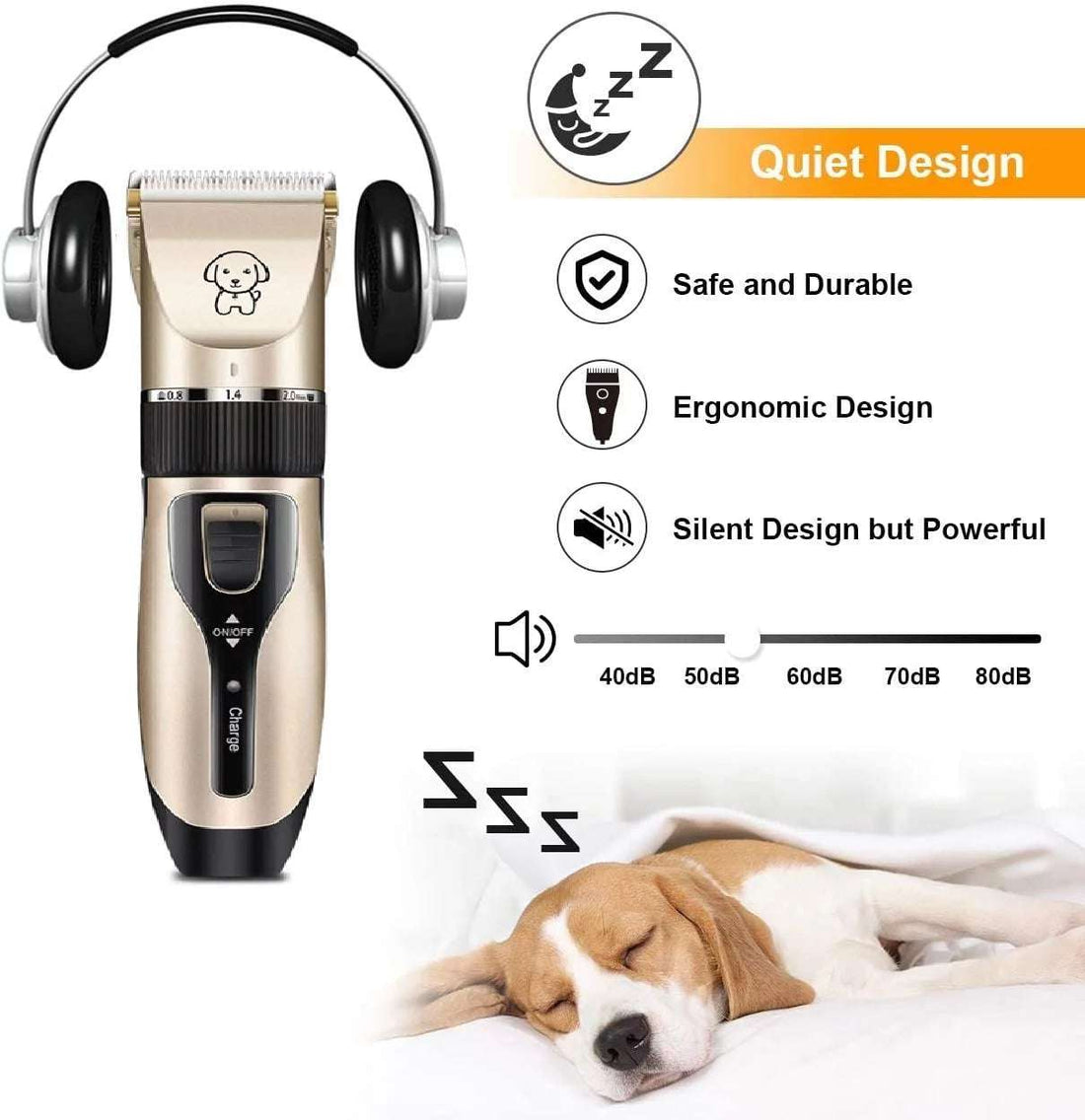 Rechargeable Cordless Dog Clippers | Professional Pet Grooming Kit
