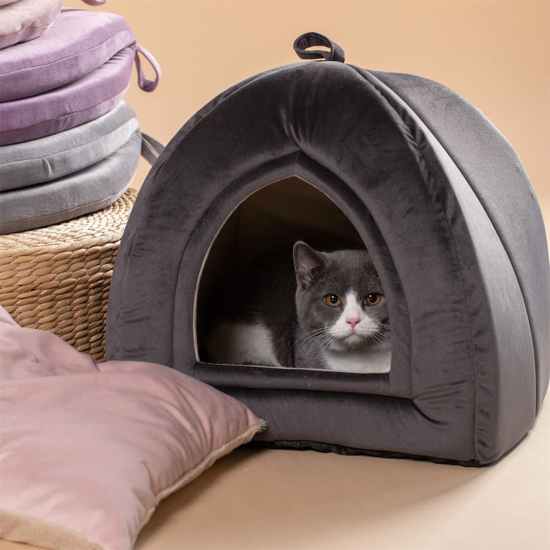 Kasentex Soft Cat Bed - Cozy Pet Bed Cushion