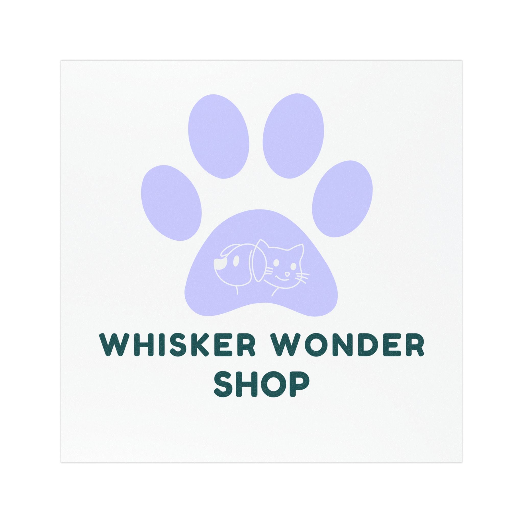 Car Magnet — Whisker Wonder Shop Purple Paw Logo