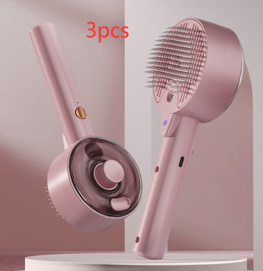 Self-Cleaning Steam Pet Grooming Brush | Dog & Cat Hair Remover