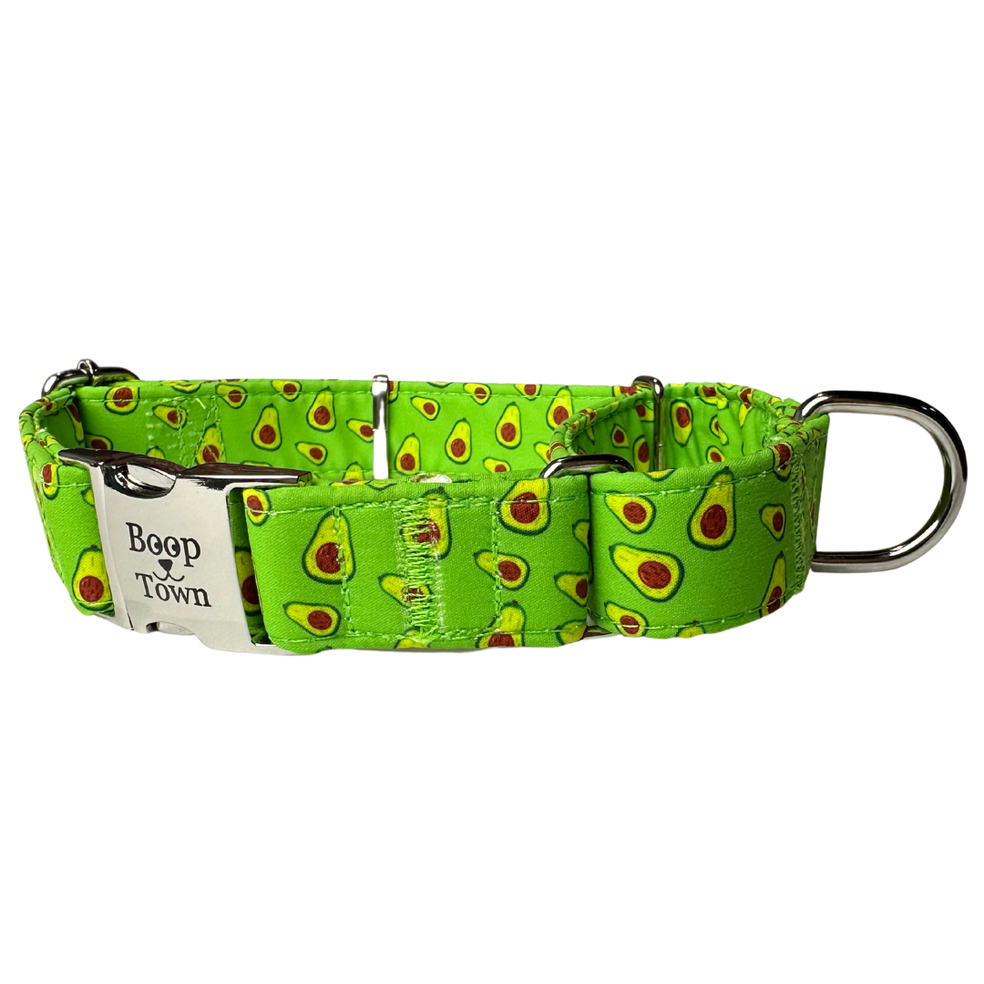 Boop Town Soft Cotton Dog Collar - Anti-Hair Matting & Durable Nylon Core - Quick Release Metal Buckle - Adjustable for Small Medium Large XL Dogs - Gold Tone Hardware