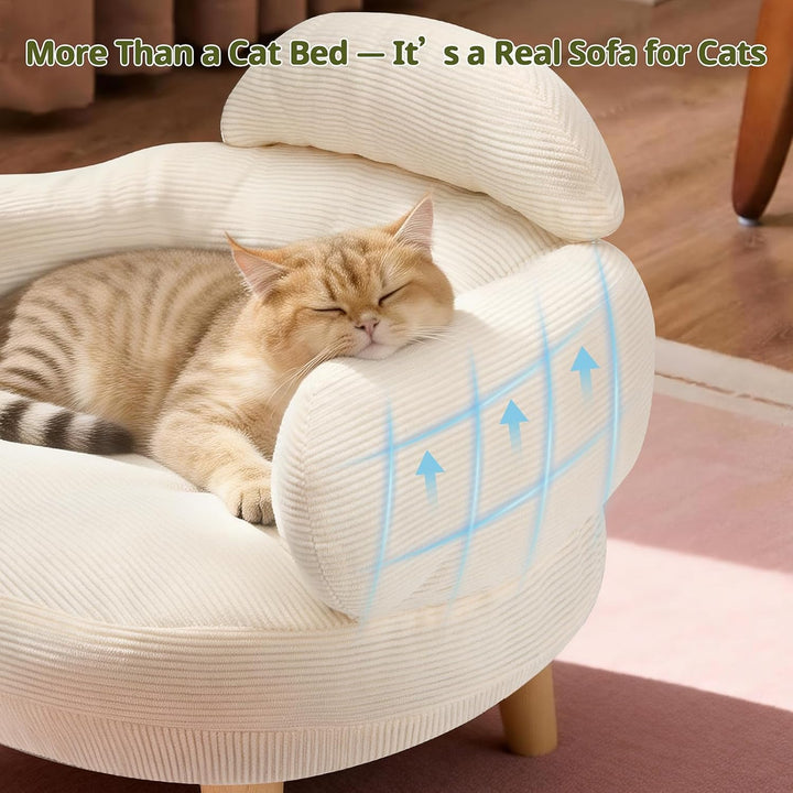 Velvet Pet Sofa Bed | Furniture Style Cat & Small Dog Couch