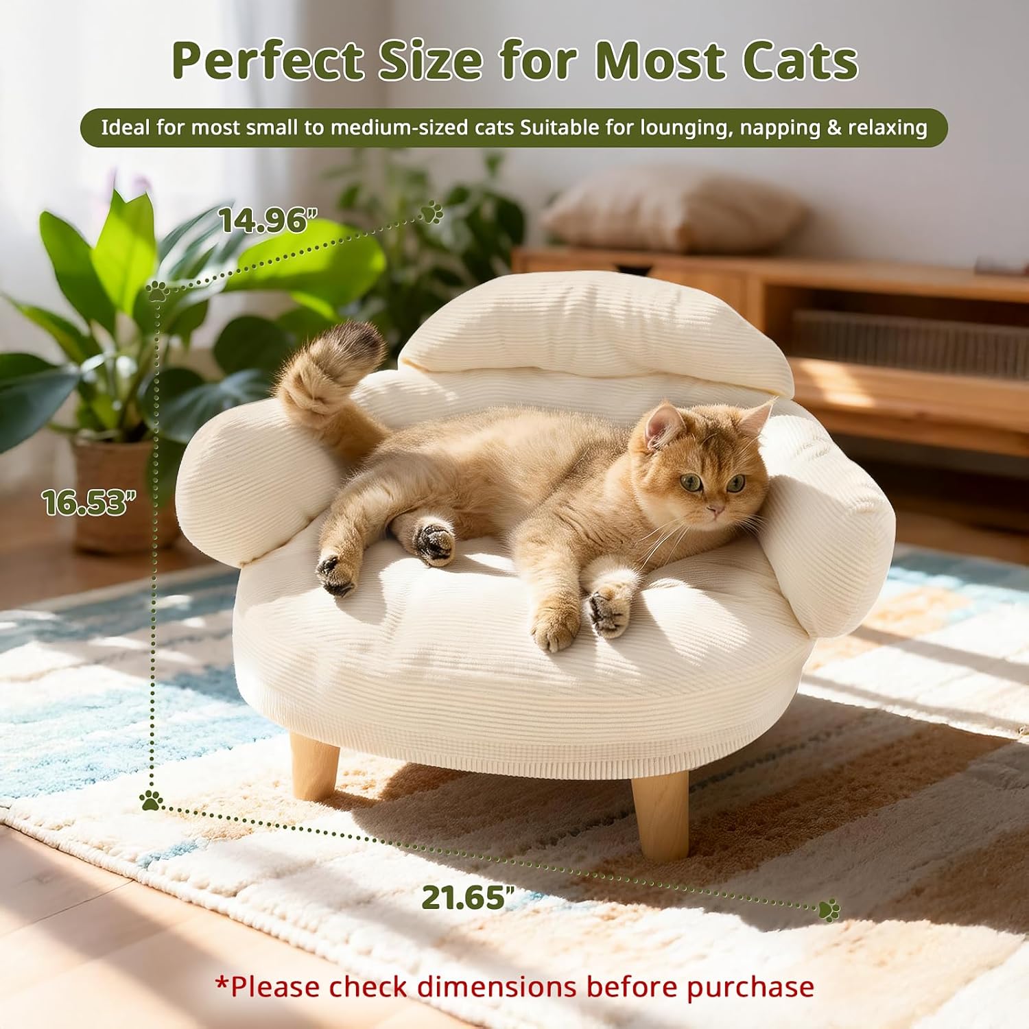 Velvet Pet Sofa Bed | Furniture Style Cat & Small Dog Couch