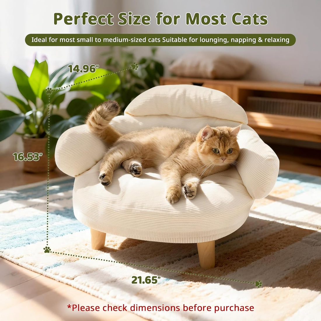 Velvet Pet Sofa Bed | Furniture Style Cat & Small Dog Couch