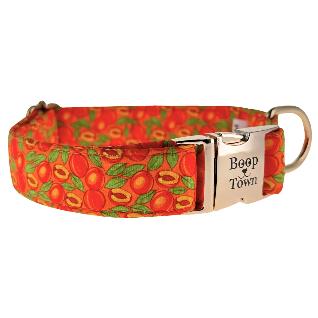 Boop Town Soft Cotton Dog Collar - Anti-Hair Matting & Durable Nylon Core - Quick Release Metal Buckle - Adjustable for Small Medium Large XL Dogs - Gold Tone Hardware