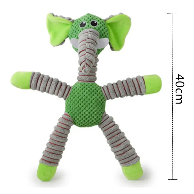 Indestructible Plush Squeaky Dog Toy | Dental Chew Training Toy