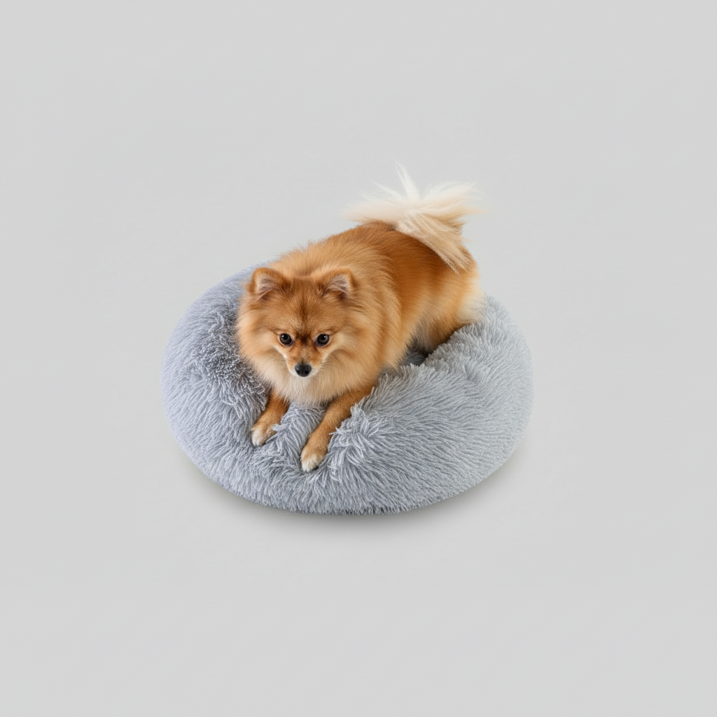 Plush Donut Comfort Pet Bed