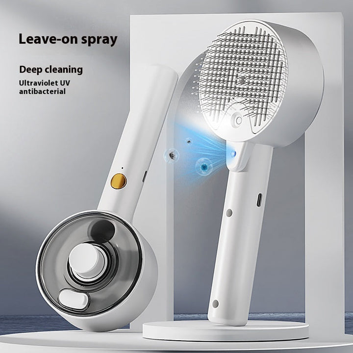 Self-Cleaning Steam Pet Grooming Brush | Dog & Cat Hair Remover