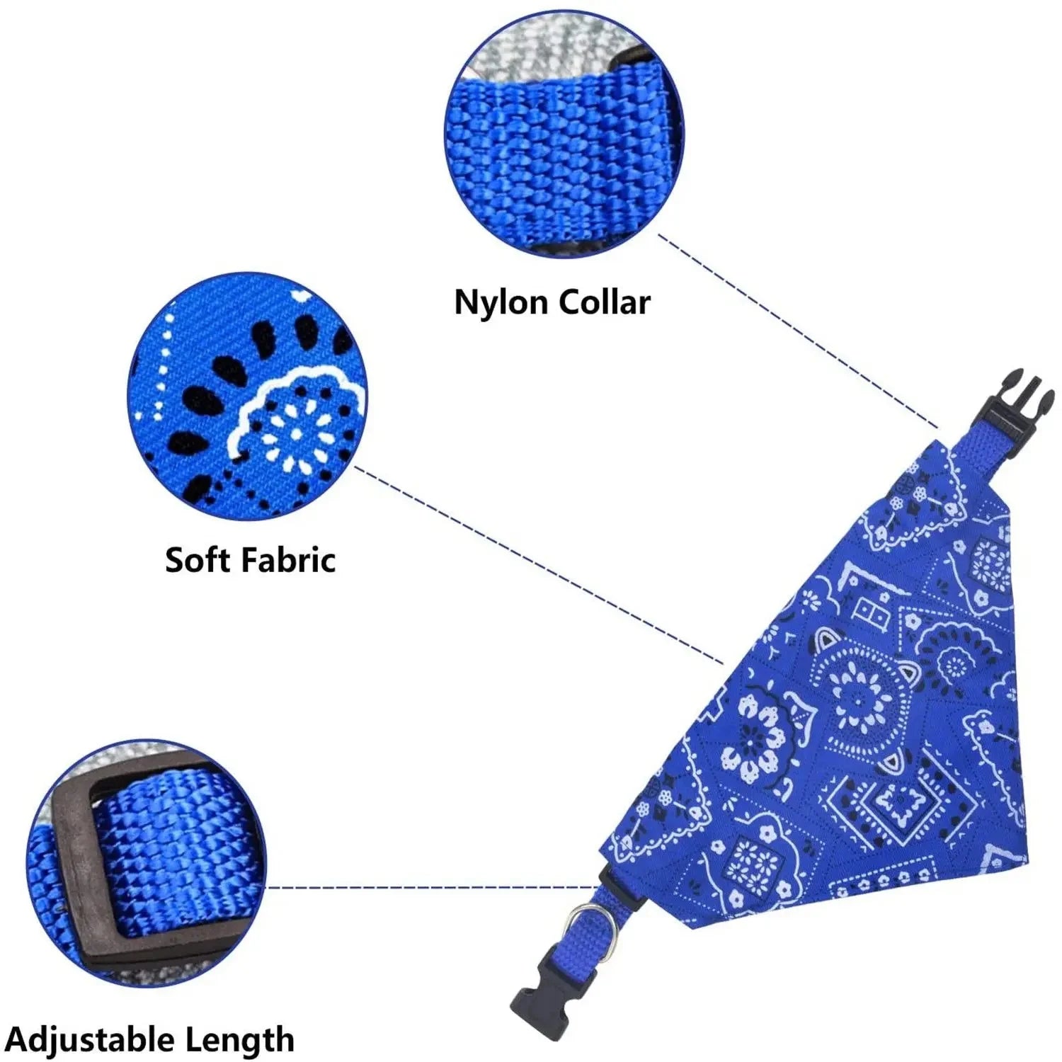 Adjustable Pet Bandana Scarf | Washable Cotton Triangle Collar for Dogs and Cats