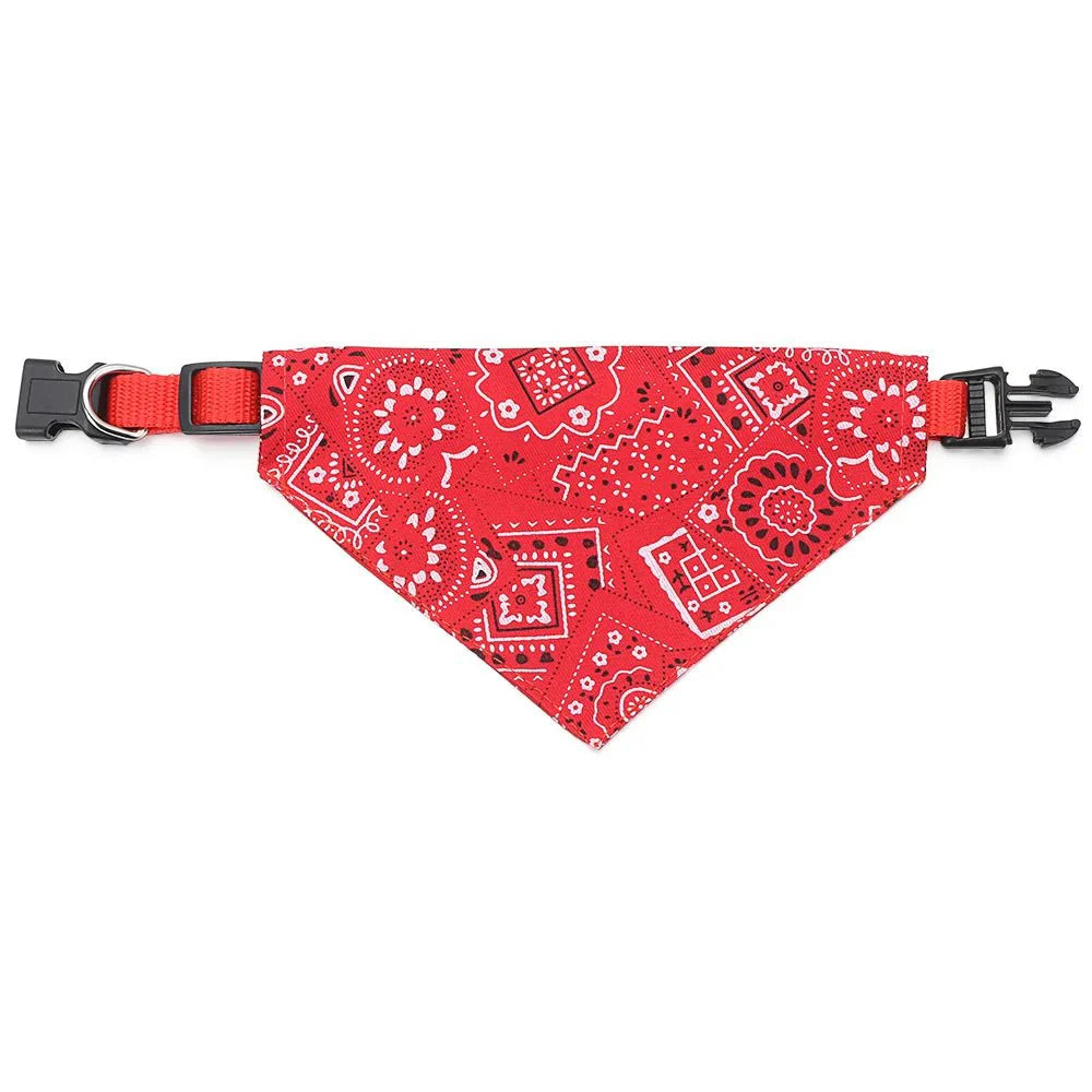 Adjustable Pet Bandana Scarf | Washable Cotton Triangle Collar for Dogs and Cats
