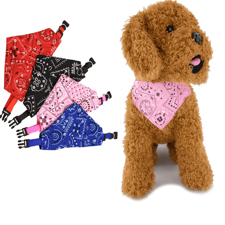 Adjustable Pet Bandana Scarf | Washable Cotton Triangle Collar for Dogs and Cats