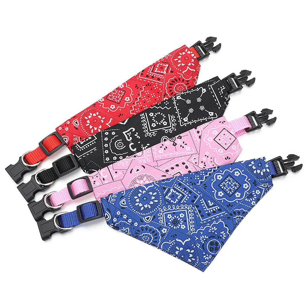 Adjustable Pet Bandana Scarf | Washable Cotton Triangle Collar for Dogs and Cats