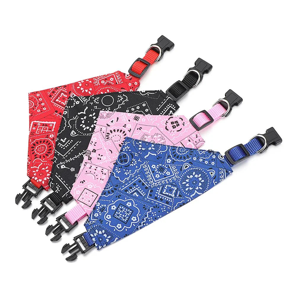 Adjustable Pet Bandana Scarf | Washable Cotton Triangle Collar for Dogs and Cats