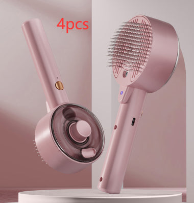 Self-Cleaning Steam Pet Grooming Brush | Dog & Cat Hair Remover