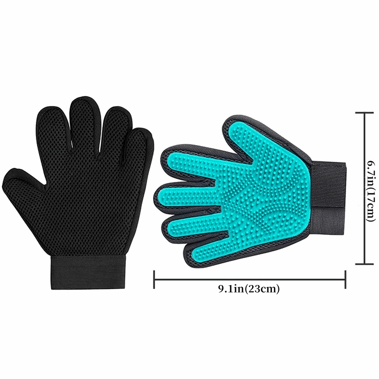 Silicone Pet Grooming Gloves – Deshedding & Massage