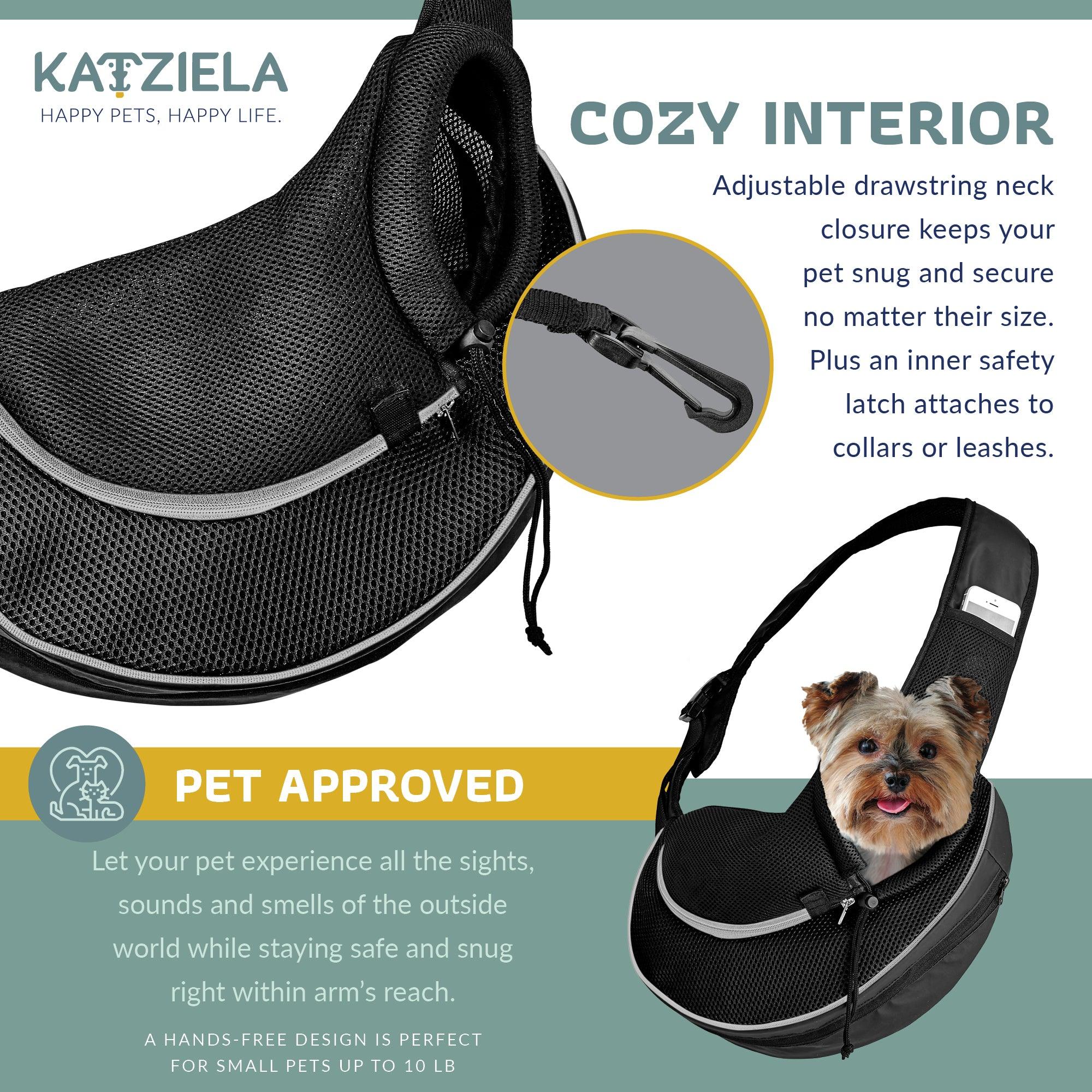 Expandable Sling Pet Carrier | Front Shoulder Bag for Small Pets