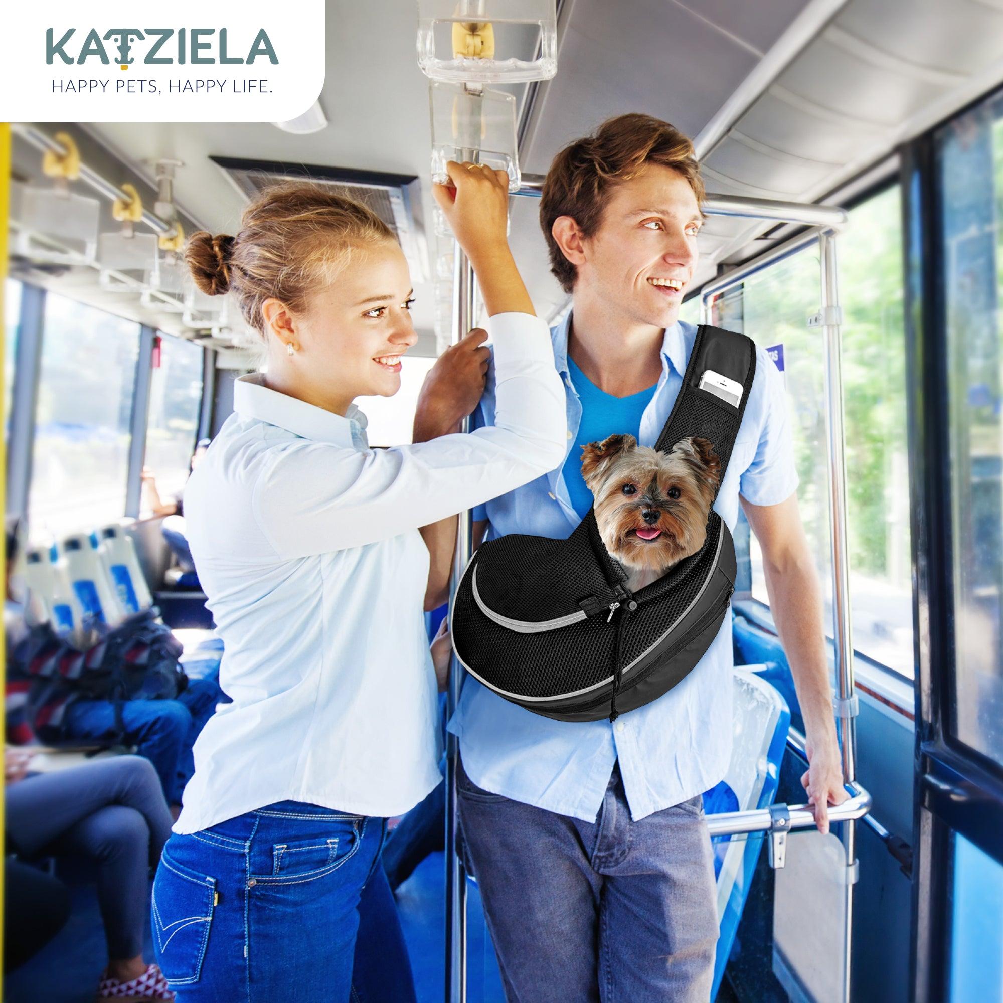 Expandable Sling Pet Carrier | Front Shoulder Bag for Small Pets