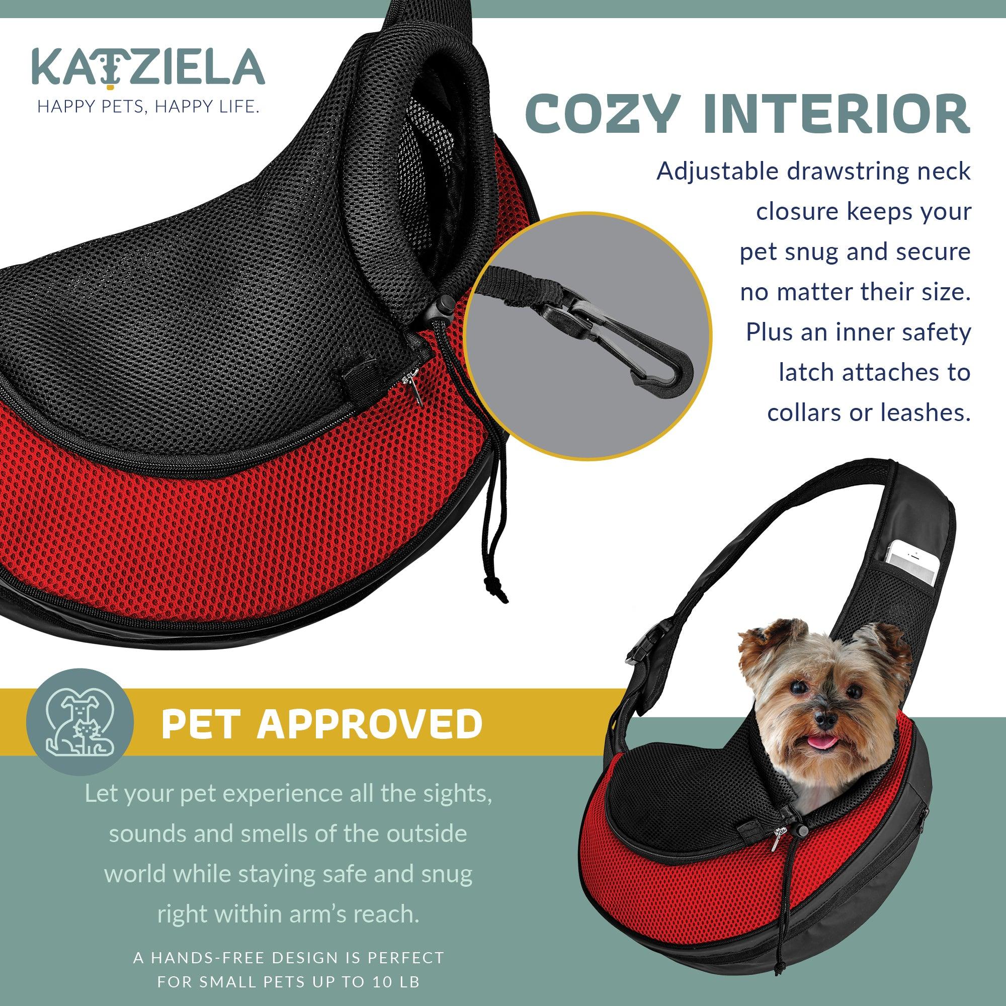 Expandable Sling Pet Carrier | Front Shoulder Bag for Small Pets