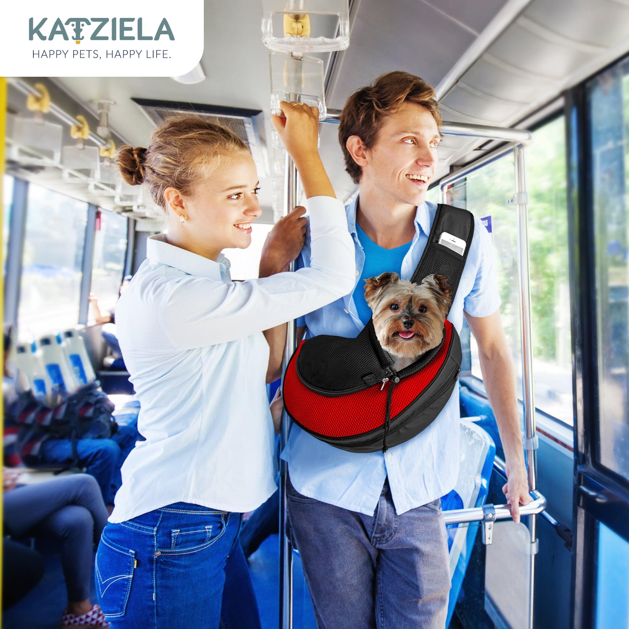 Expandable Sling Pet Carrier | Front Shoulder Bag for Small Pets