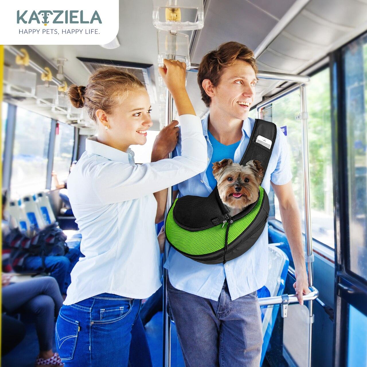 Expandable Sling Pet Carrier | Front Shoulder Bag for Small Pets