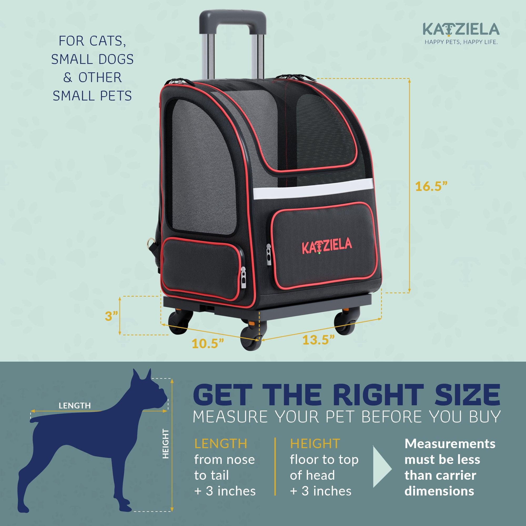 Hybrid Pet Backpack with Wheels | Rolling Travel Carrier