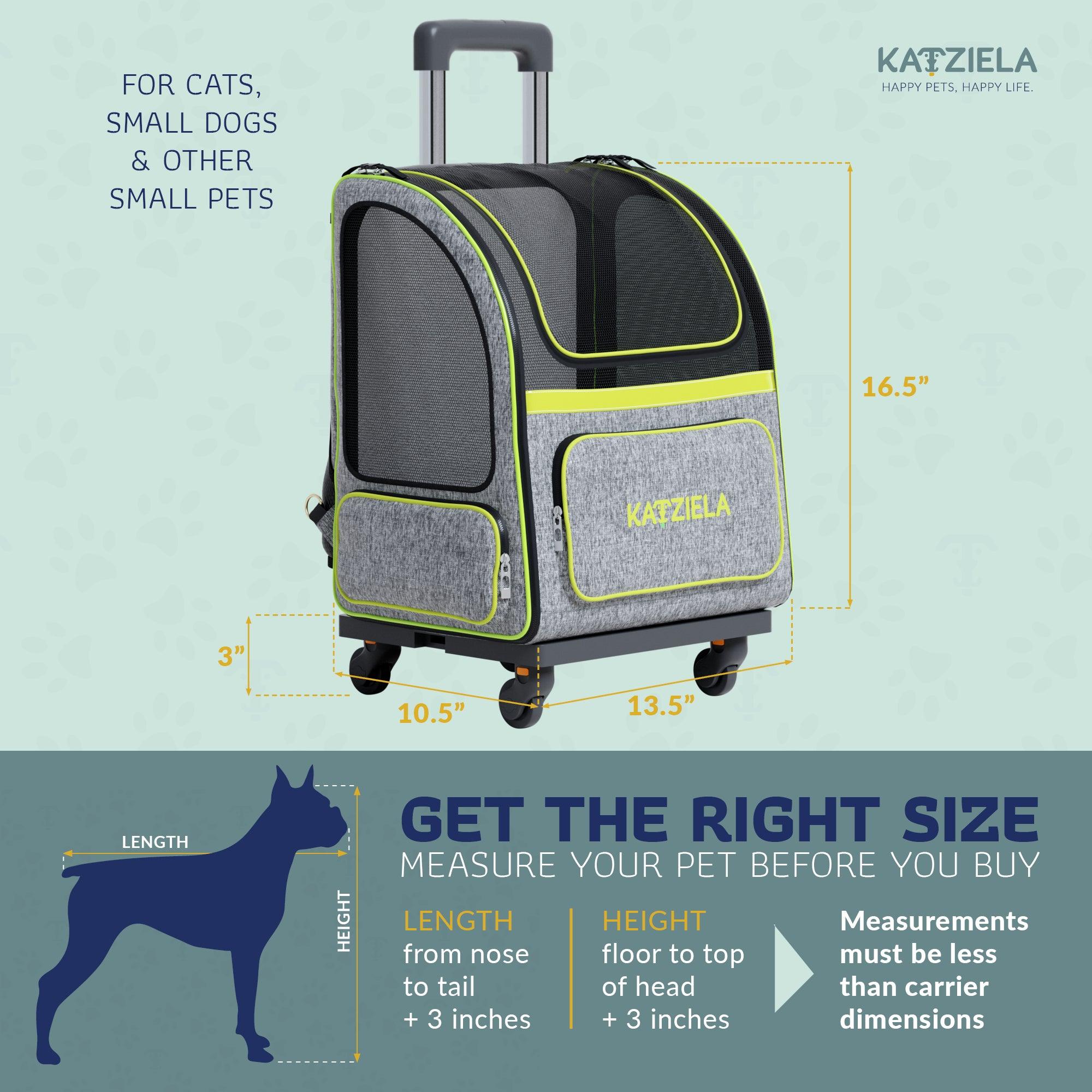 Hybrid Pet Backpack with Wheels | Rolling Travel Carrier