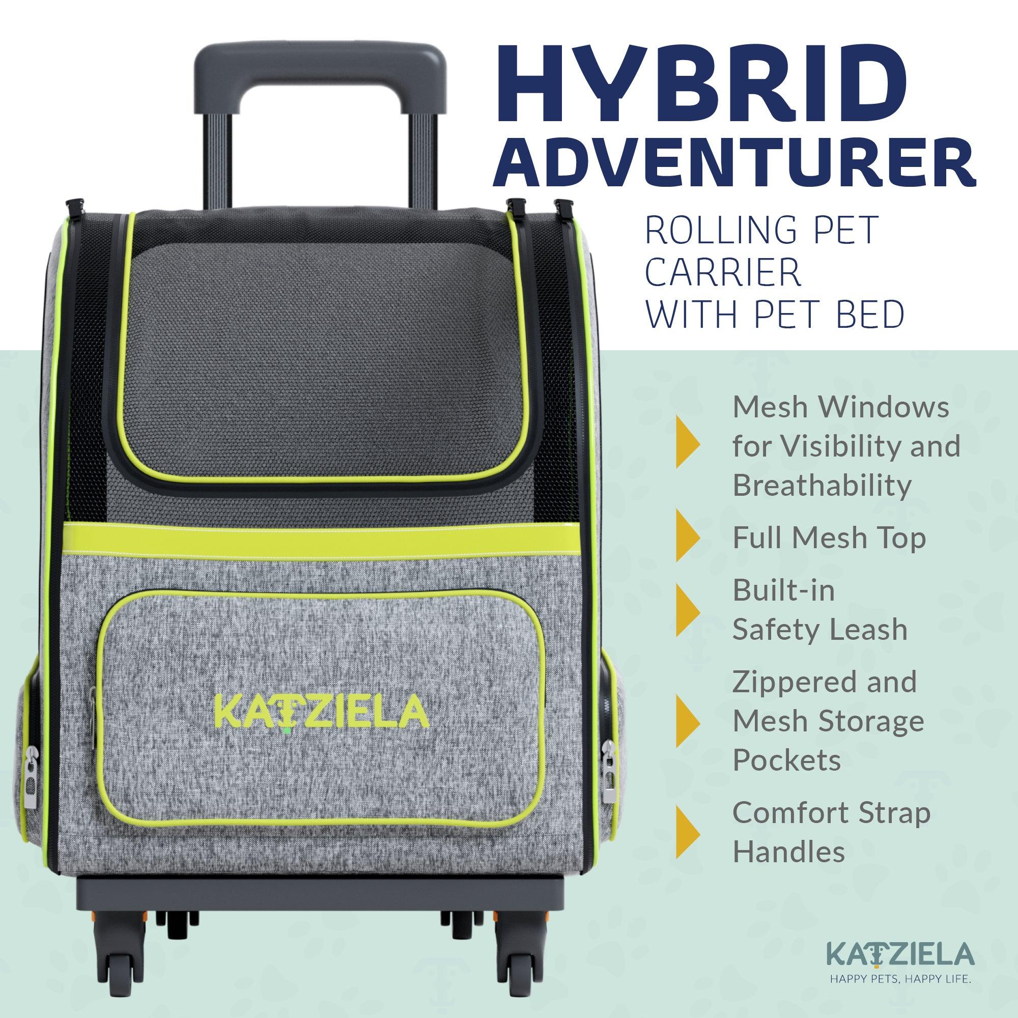 Hybrid Pet Backpack with Wheels | Rolling Travel Carrier