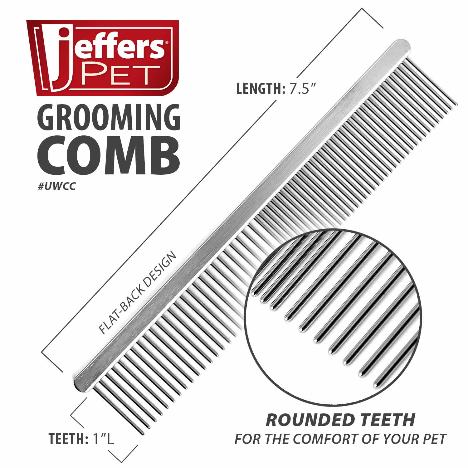 Flat Back Pet Grooming Combs
