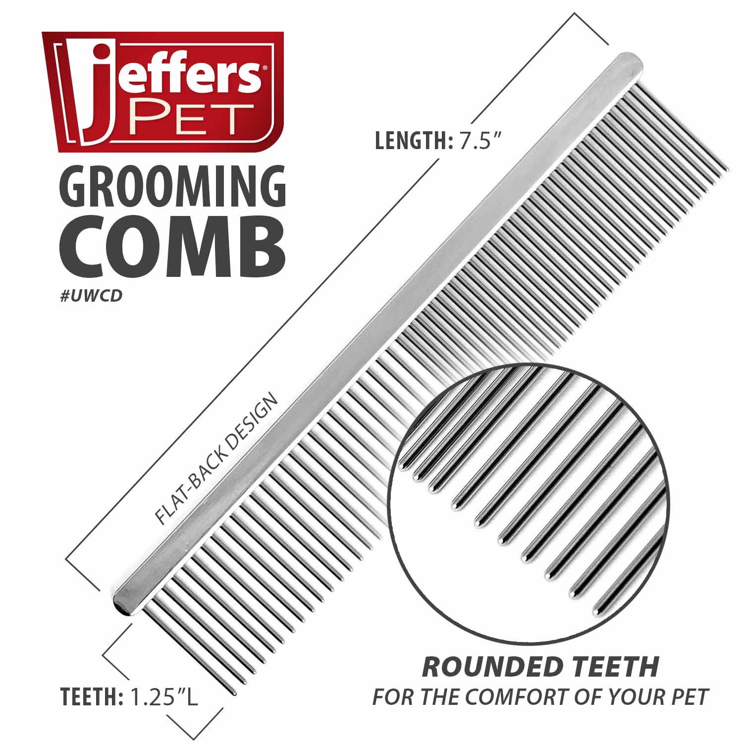 Flat Back Pet Grooming Combs