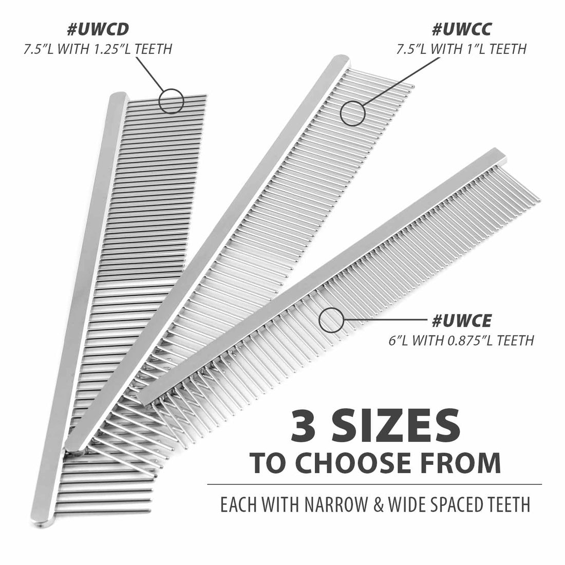 Flat Back Pet Grooming Combs