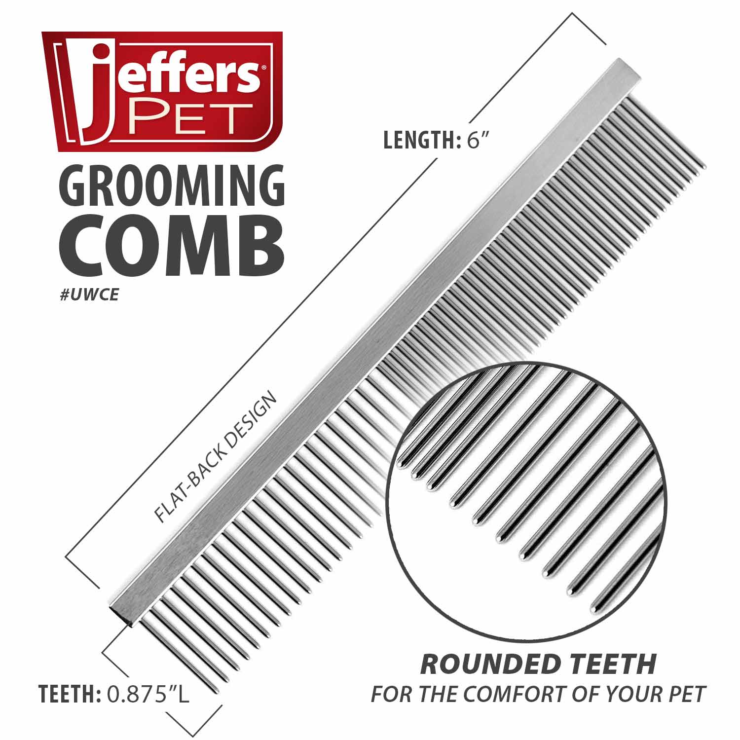 Flat Back Pet Grooming Combs