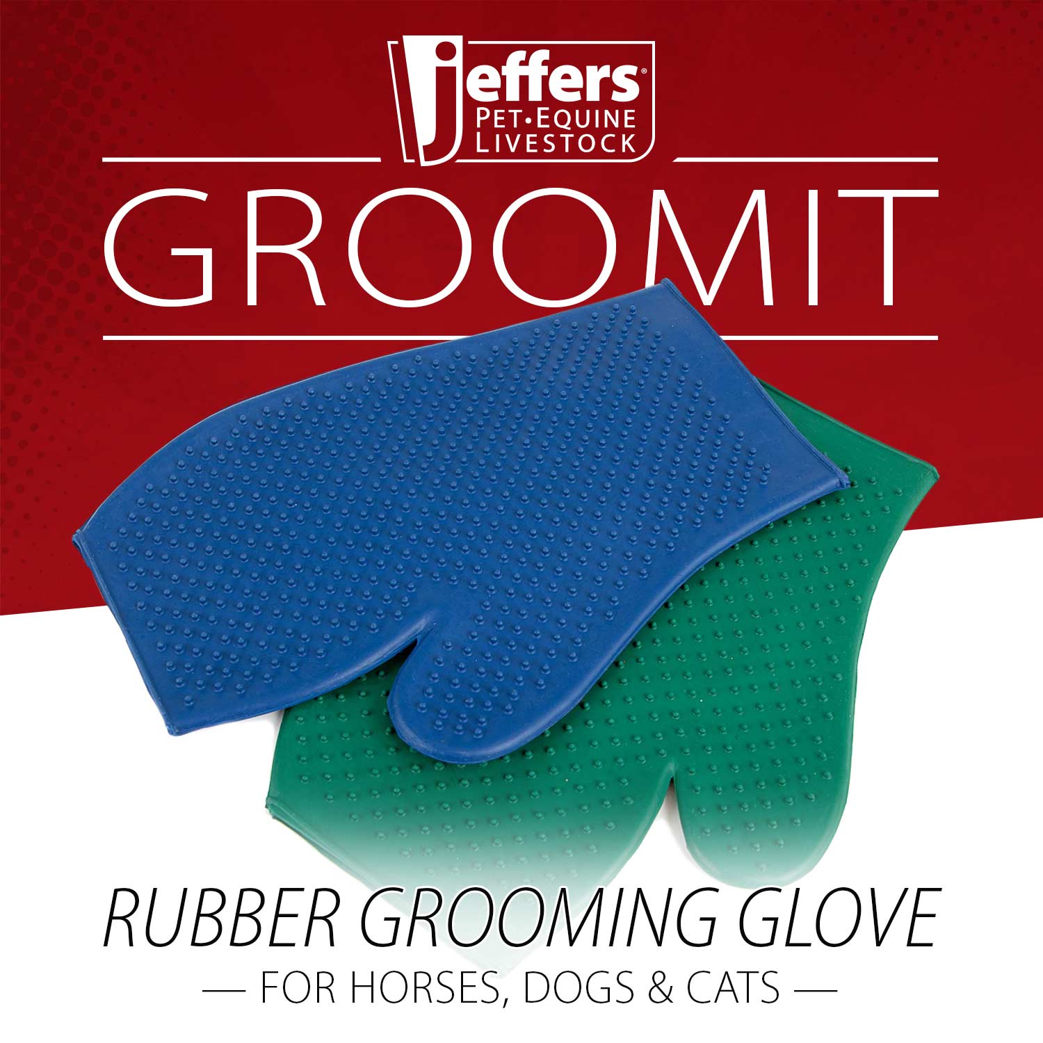 GROOMIT - Rubber Grooming Glove for Animals