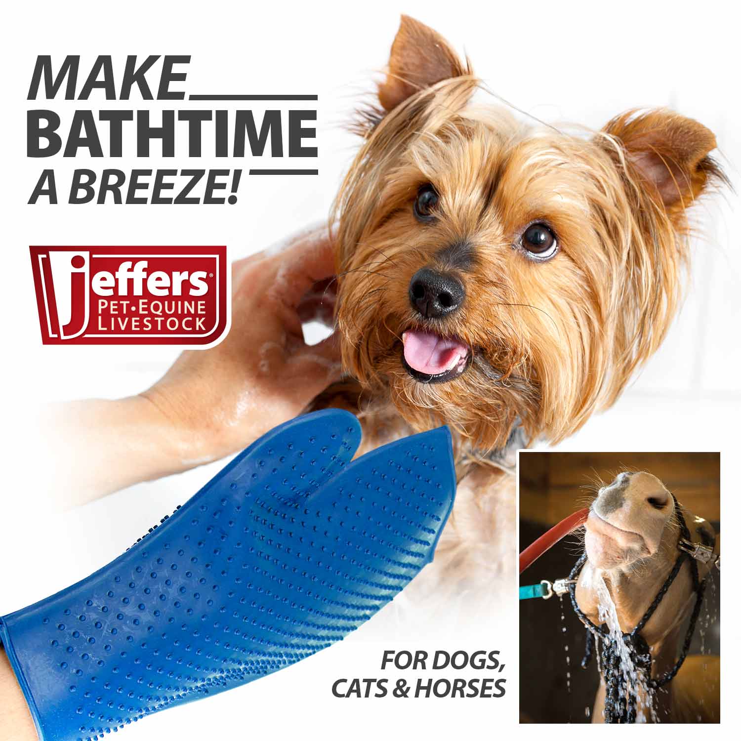 GROOMIT - Rubber Grooming Glove for Animals