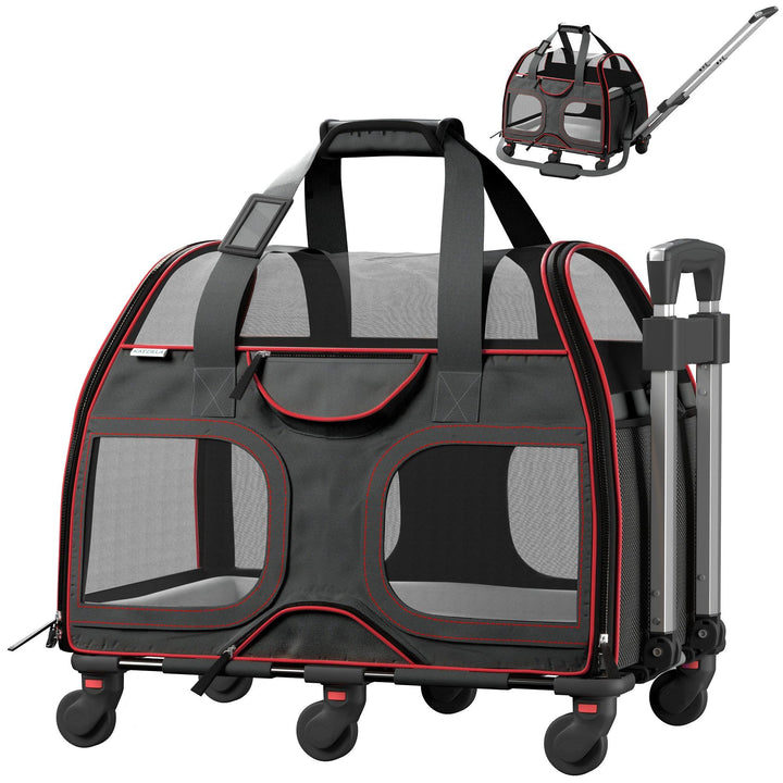 Luxury Rider Pet Carrier | Rolling Travel Carrier with Wheels