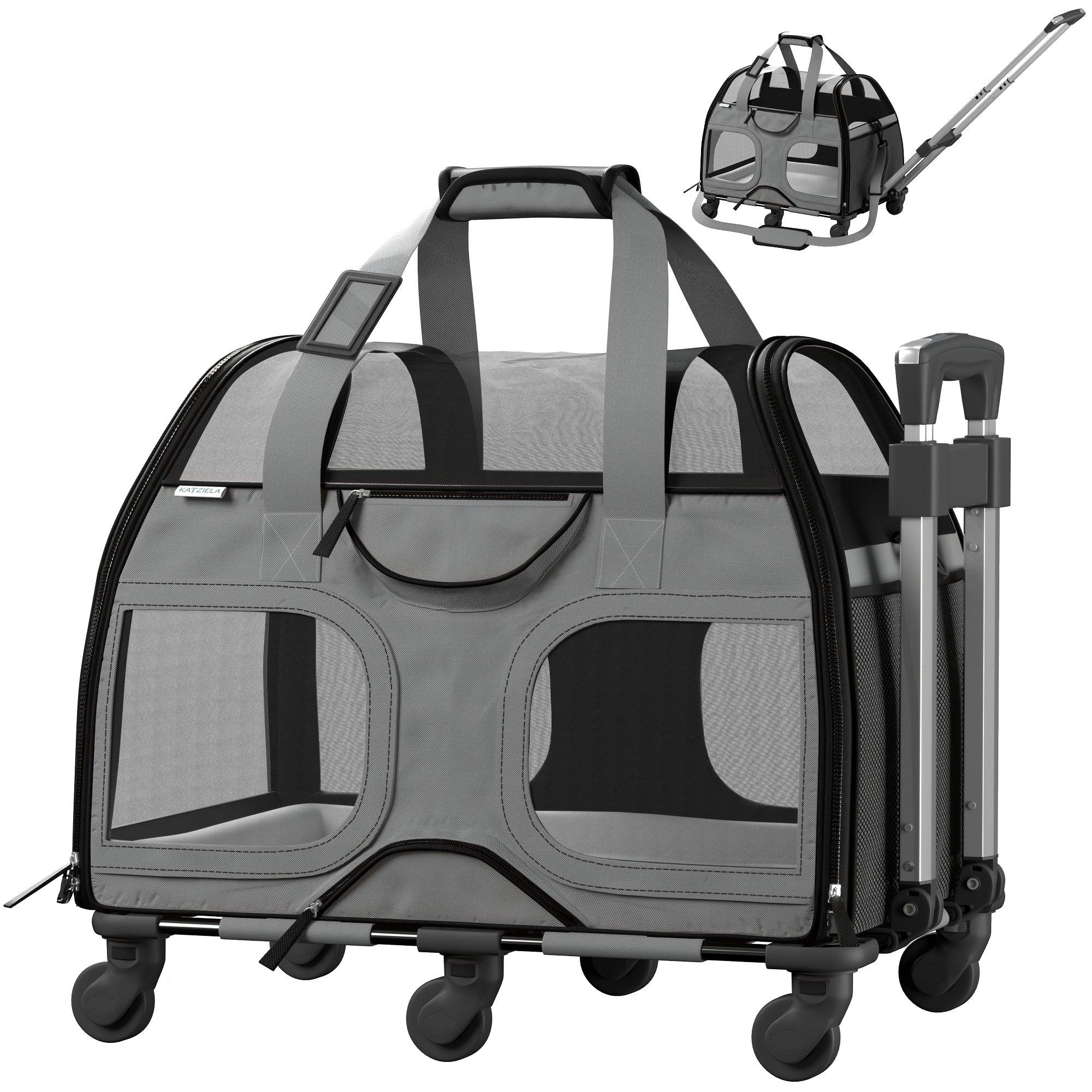 Luxury Rider Pet Carrier | Rolling Travel Carrier with Wheels