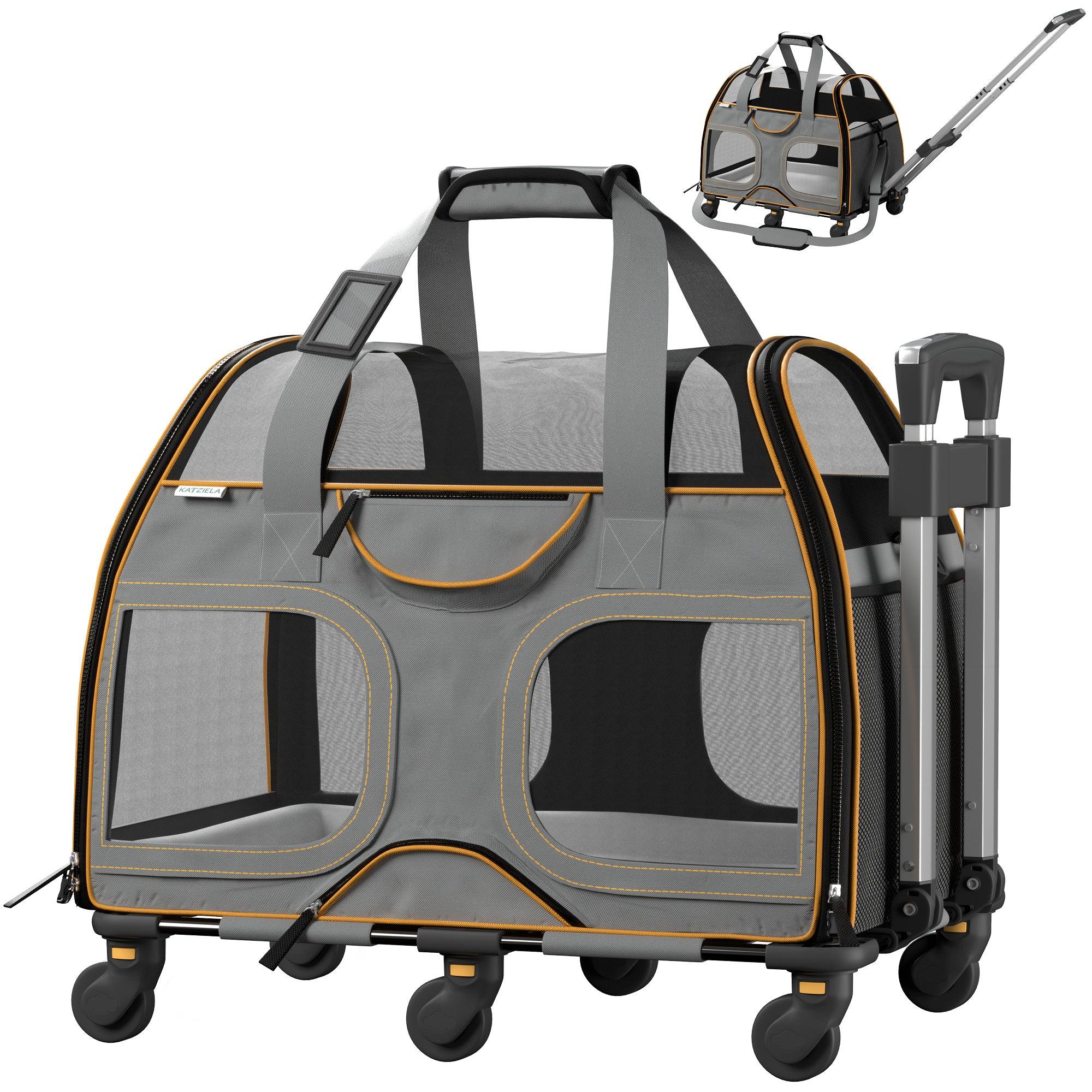 Luxury Rider Pet Carrier | Rolling Travel Carrier with Wheels