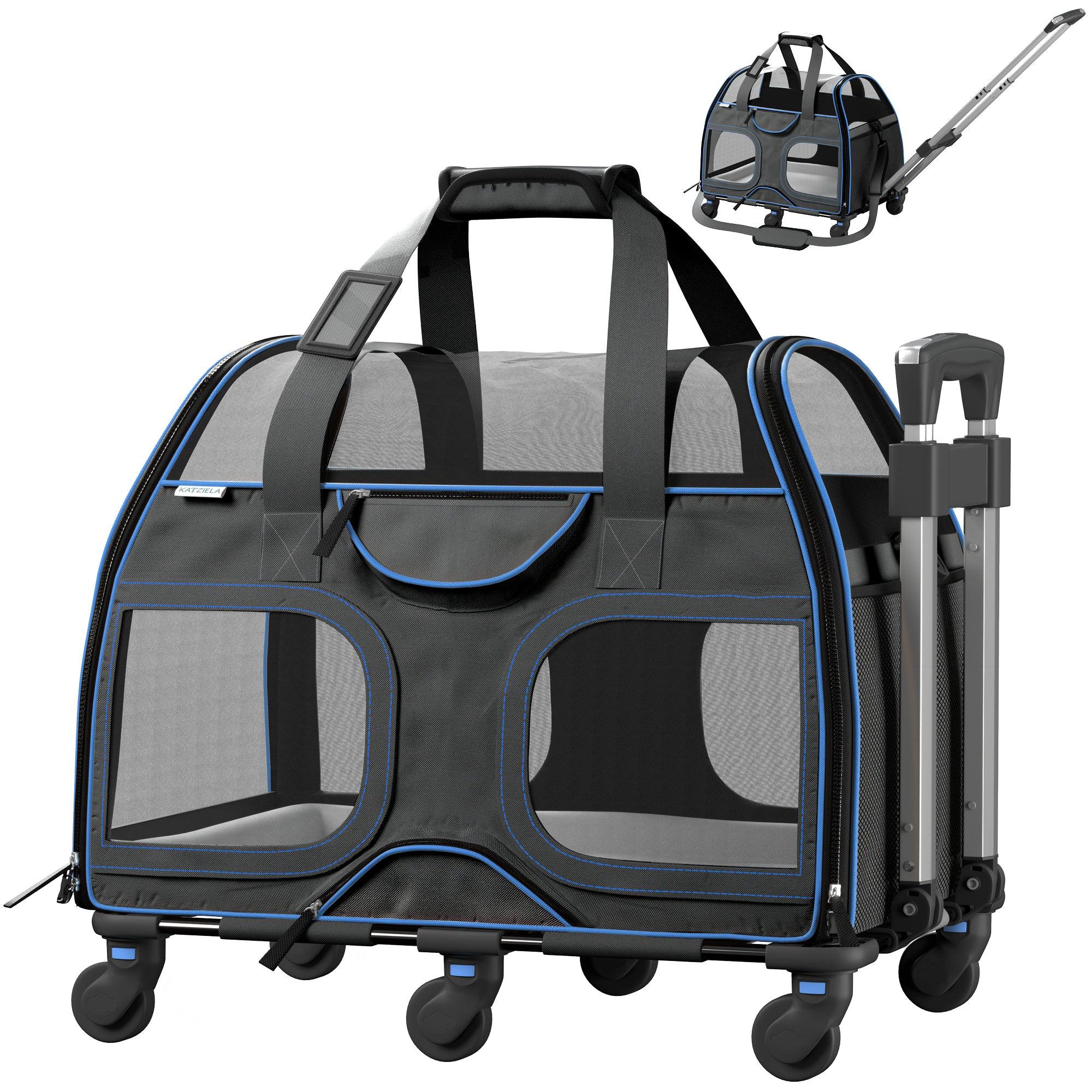 Luxury Rider Pet Carrier | Rolling Travel Carrier with Wheels