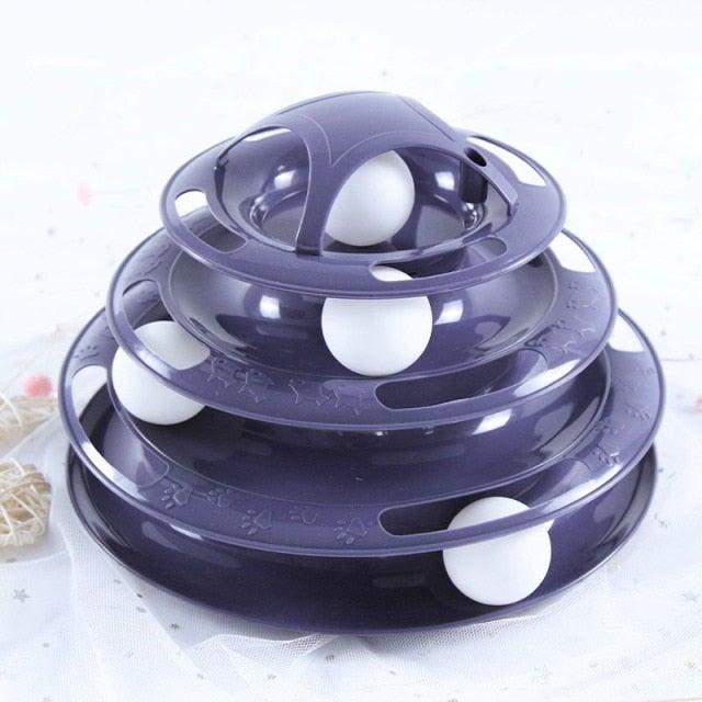 Interactive Cat Toy Set | Track Tower & Motion Fish Toys
