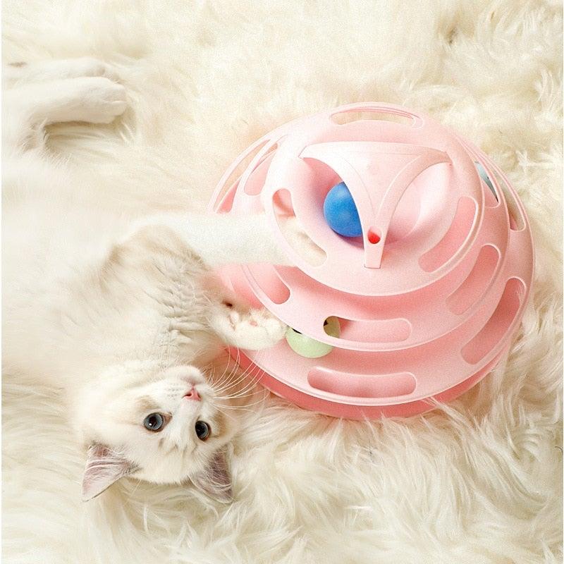 Interactive Cat Toy Set | Track Tower & Motion Fish Toys