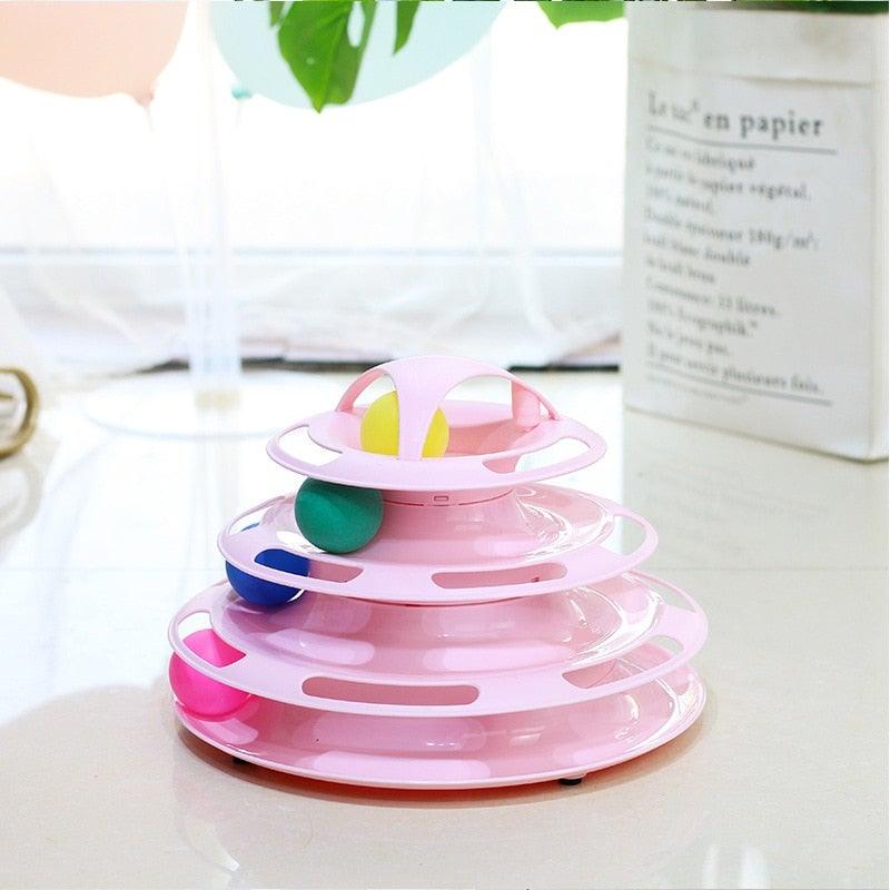 Interactive Cat Toy Set | Track Tower & Motion Fish Toys