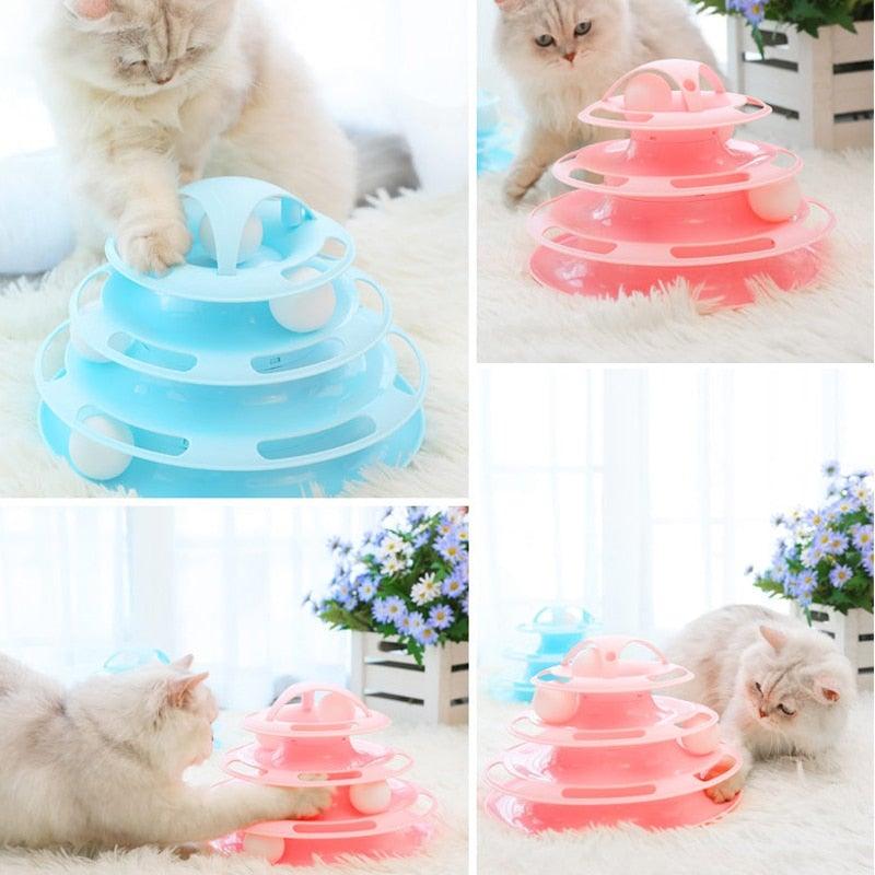 Interactive Cat Toy Set | Track Tower & Motion Fish Toys