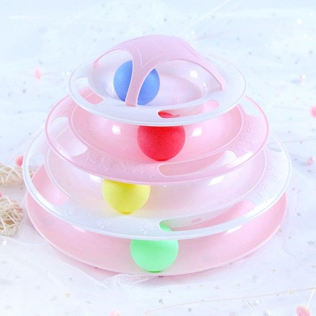 Interactive Cat Toy Set | Track Tower & Motion Fish Toys