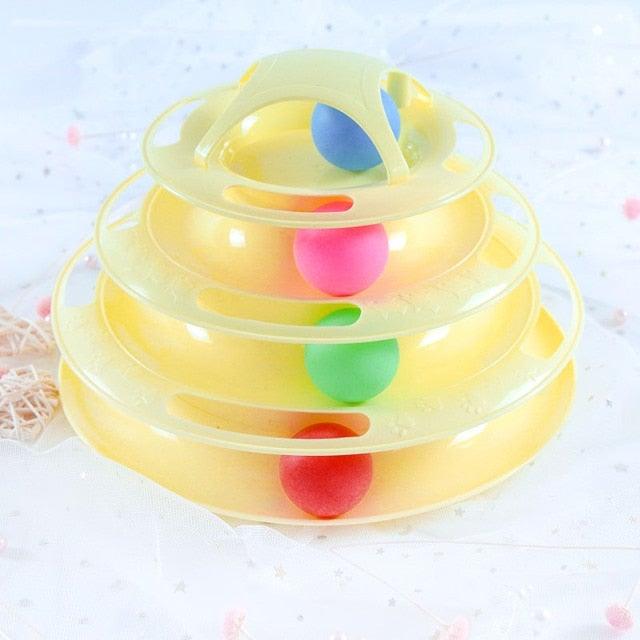 Interactive Cat Toy Set | Track Tower & Motion Fish Toys
