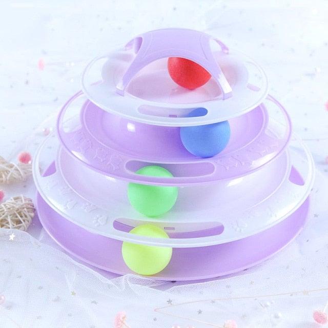 Interactive Cat Toy Set | Track Tower & Motion Fish Toys