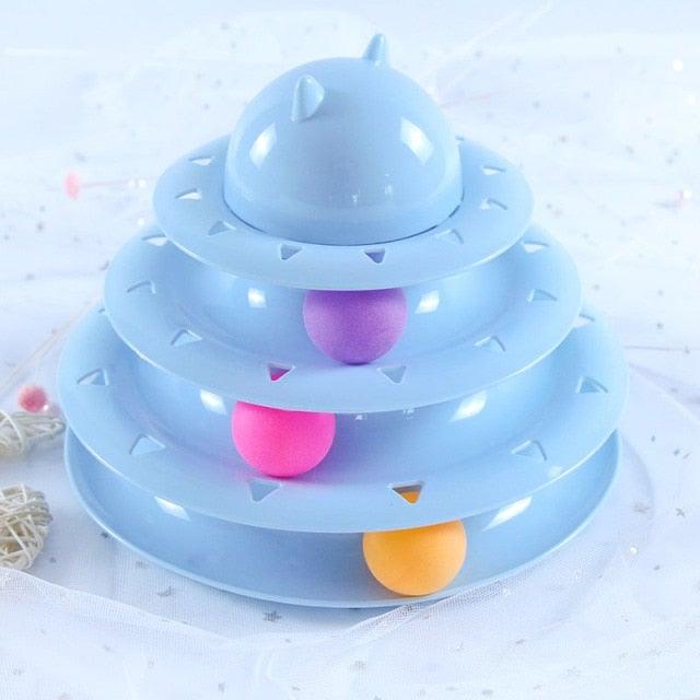 Interactive Cat Toy Set | Track Tower & Motion Fish Toys